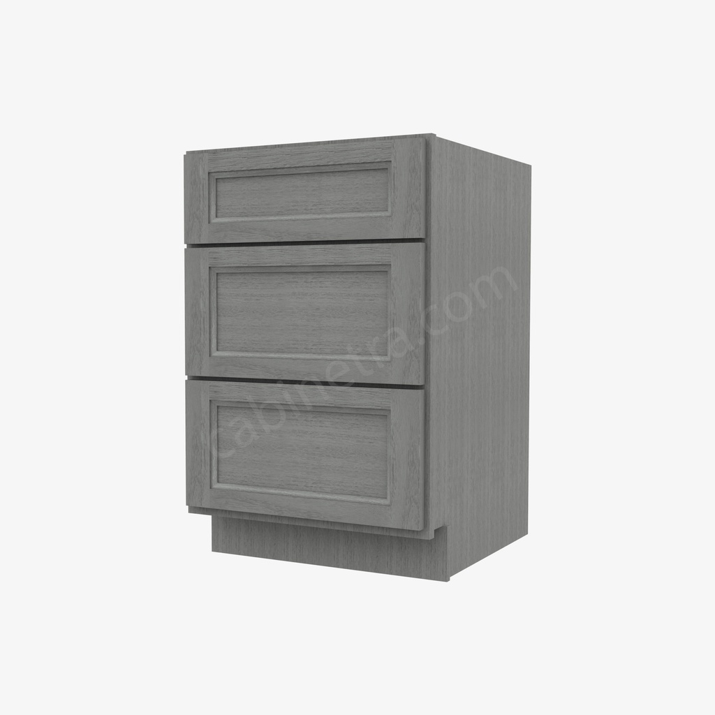 TG-DB21(3) 3 Drawer Pack Base Cabinet | Forevermark Midtown Grey