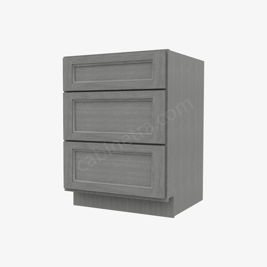TG-DB24(3) 3 Drawer Pack Base Cabinet | Forevermark Midtown Grey