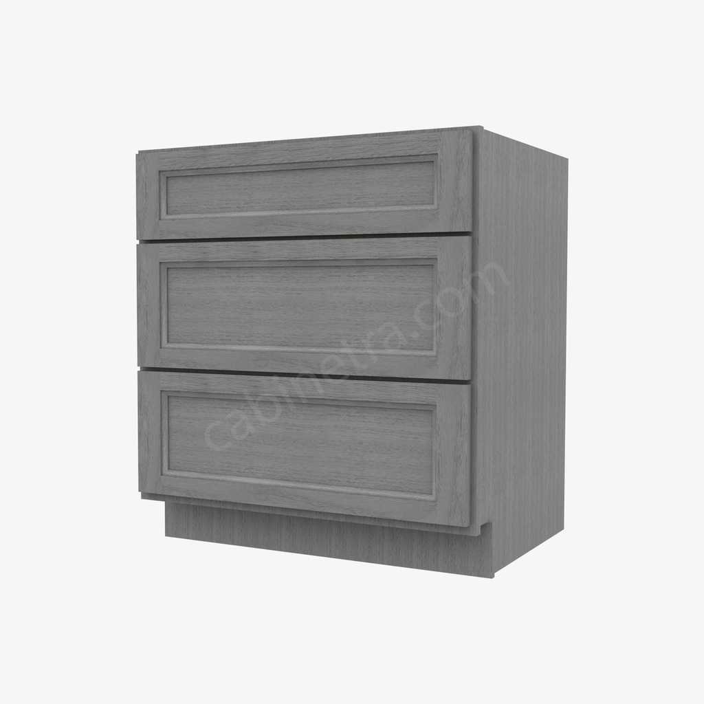 TG-DB30(3) 3 Drawer Pack Base Cabinet | Forevermark Midtown Grey