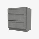 TG-DB30(3) 3 Drawer Pack Base Cabinet | Forevermark Midtown Grey