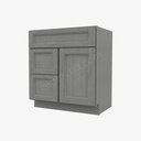 TG-S3021DL-34-1/2"" Combo Vanity with Left Drawer | Forevermark Midtown Grey