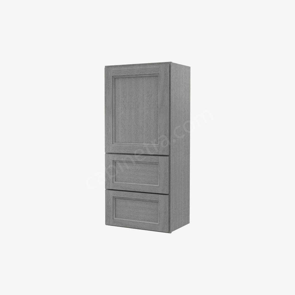 TG-W2D1848 Wall Cabinet With 2 Built-In Drawers | Forevermark Midtown Grey