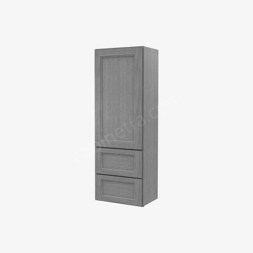 TG-W2D1854 Wall Cabinet With 2 Built-In Drawers | Forevermark Midtown Grey