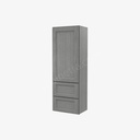 TG-W2D1854 Wall Cabinet With 2 Built-In Drawers | Forevermark Midtown Grey