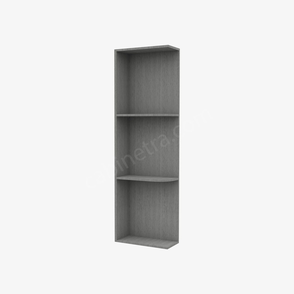 TG-WES536 Wall End Shelf with Open Shelves | Forevermark Midtown Grey