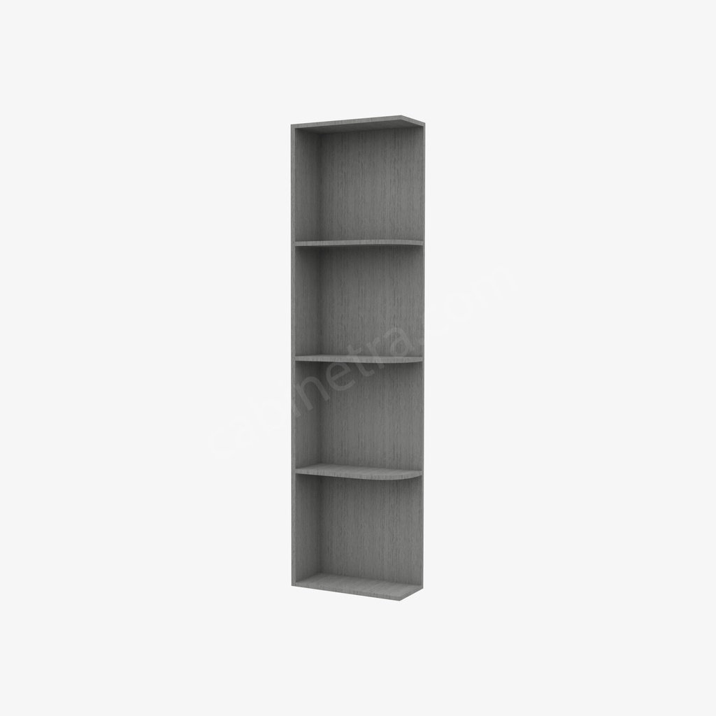 TG-WES542 Wall End Shelf with Open Shelves | Forevermark Midtown Grey