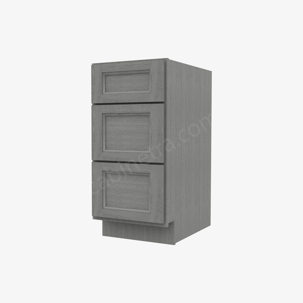 TG-DB15(3) 3 Drawer Pack Base Cabinet | Forevermark Midtown Grey