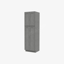 TG-WP2484B Tall Wall Pantry Cabinet with Butt Doors | Forevermark Midtown Grey