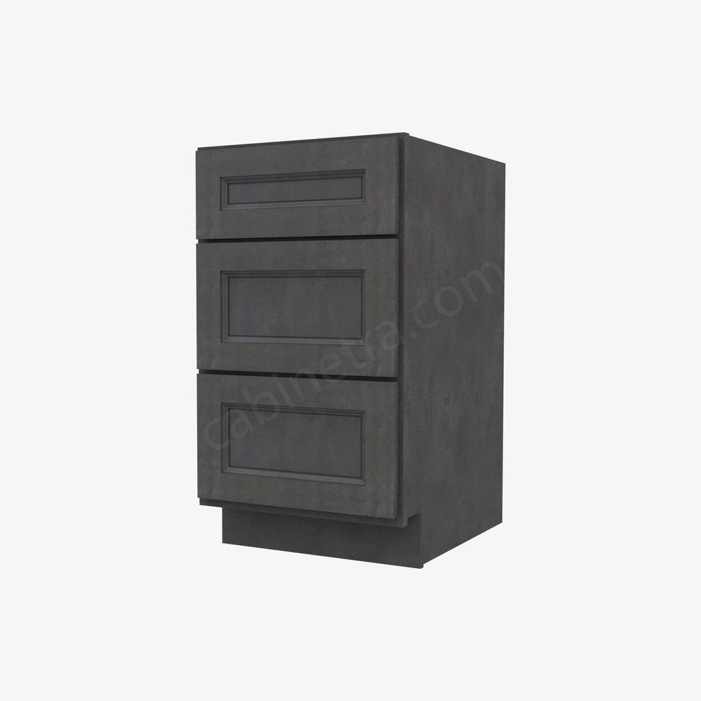 TS-DB18(3) 3 Drawer Pack Base Cabinet | Forevermark Townsquare Grey