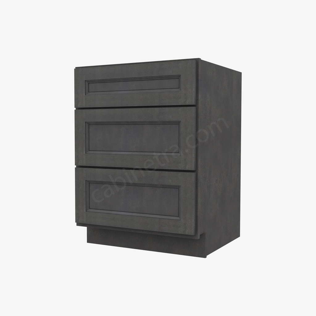 TS-DB24(3) 3 Drawer Pack Base Cabinet | Forevermark Townsquare Grey