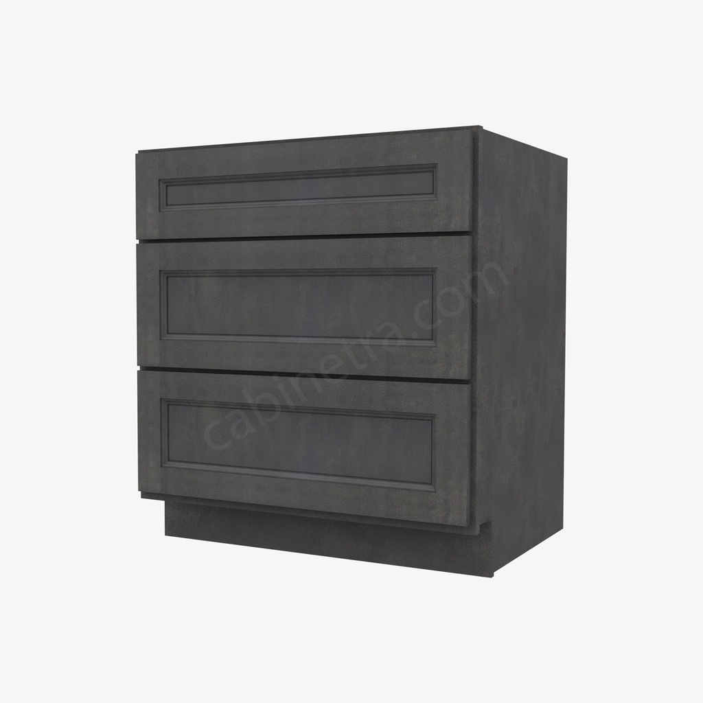 TS-DB30(3) 3 Drawer Pack Base Cabinet | Forevermark Townsquare Grey