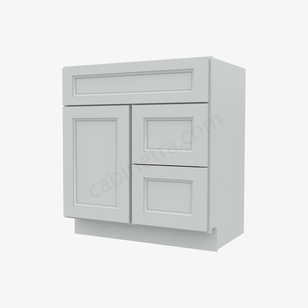 TW-S3021B-34-1/2"" Sink Base Vanity with Drawers | Forevermark Uptown White