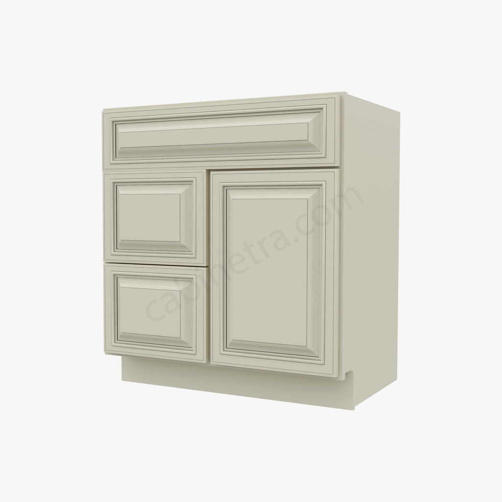 SL-S3021DL-34-1/2"" Combo Vanity with Left Drawer | Forevermark Signature Pearl