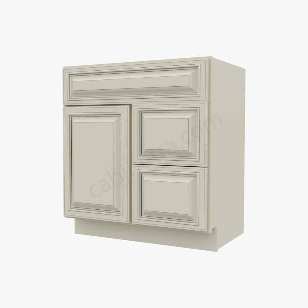 SL-S3021DR-34-1/2"" Combo Vanity with Right Drawer | Forevermark Signature Pearl