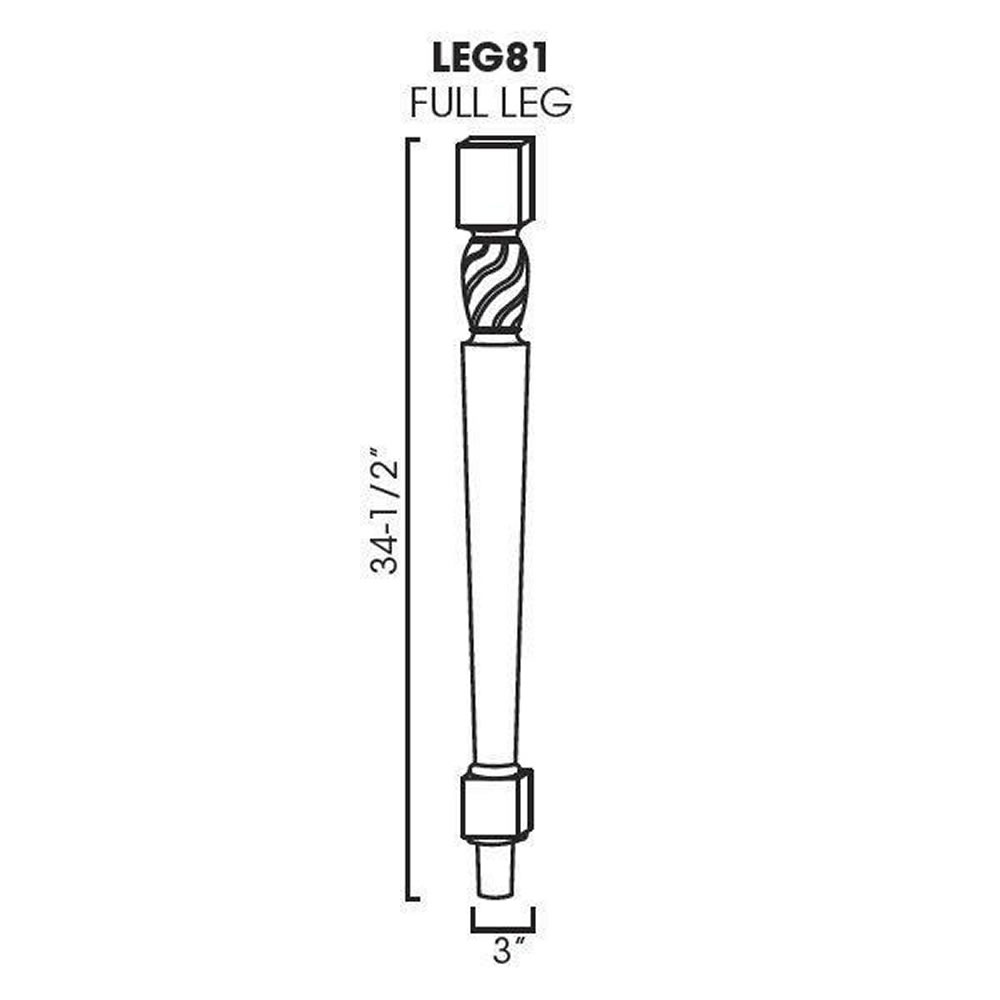 AP-LEG81 Full Decor Leg | Forevermark Pepper Shaker