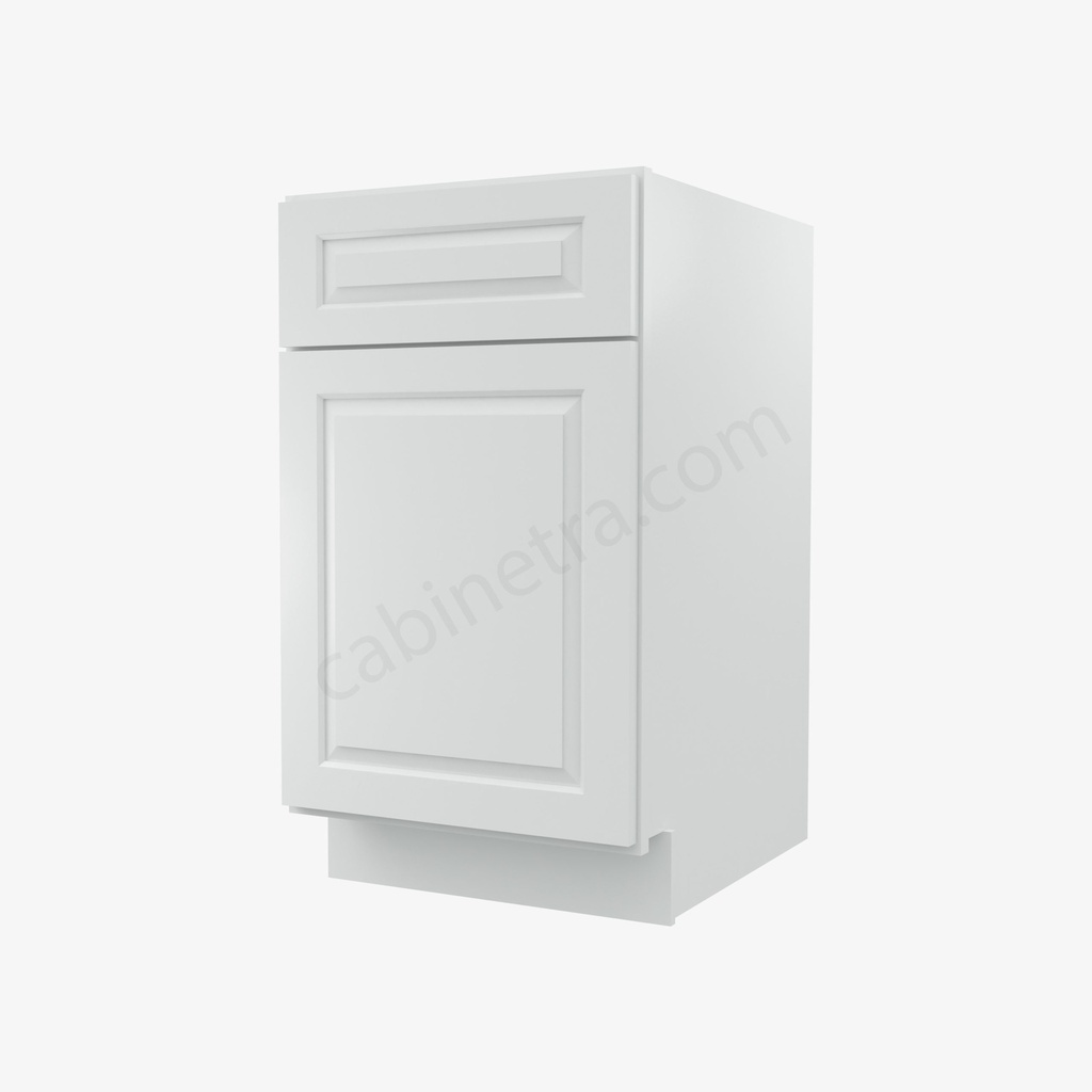 GW-B18 Single Door Base Cabinet | Forevermark Gramercy White