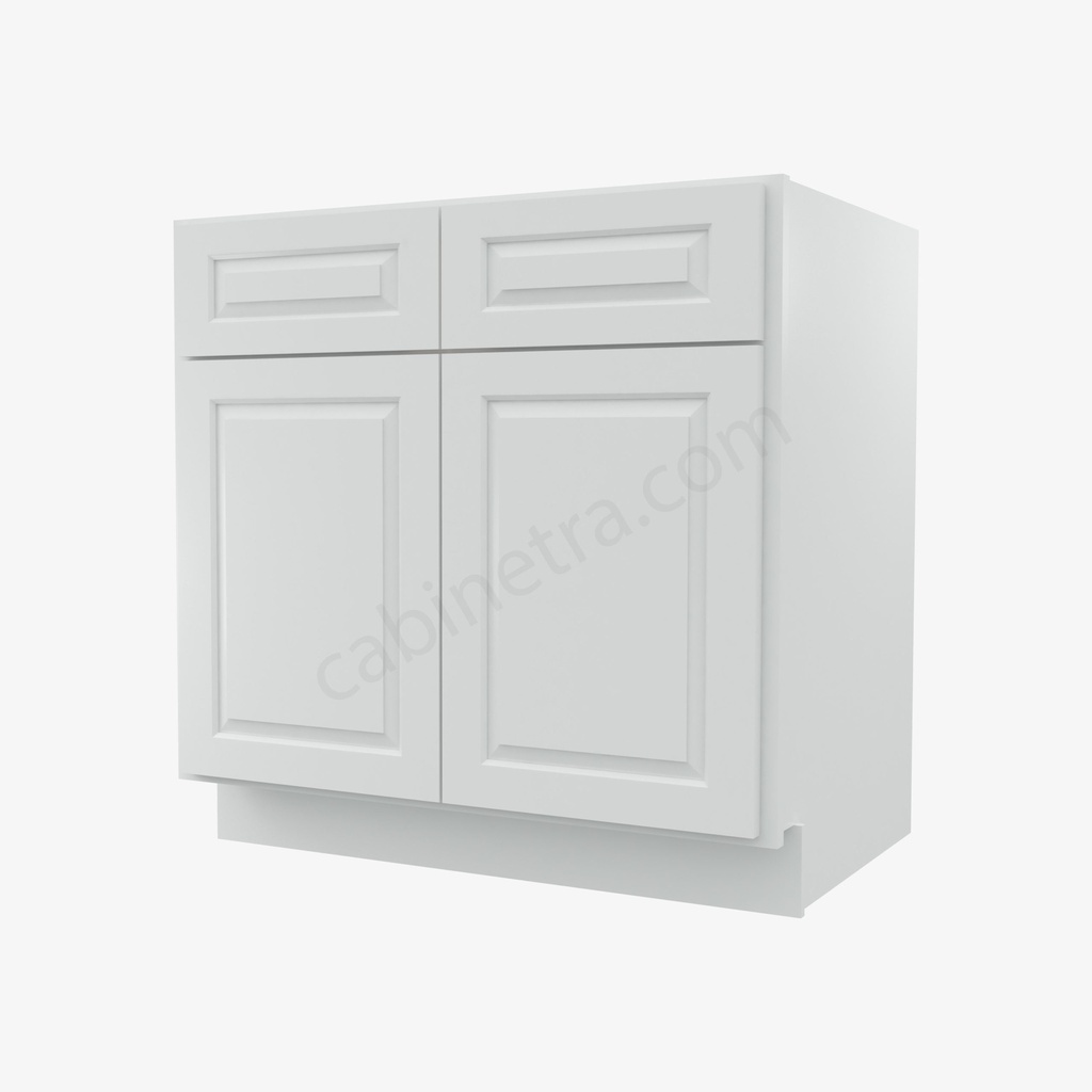 GW-B33B Double Door Base Cabinet | Forevermark Gramercy White