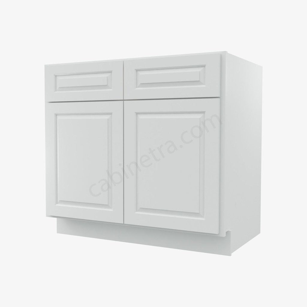 GW-B36B Double Door Base Cabinet | Forevermark Gramercy White