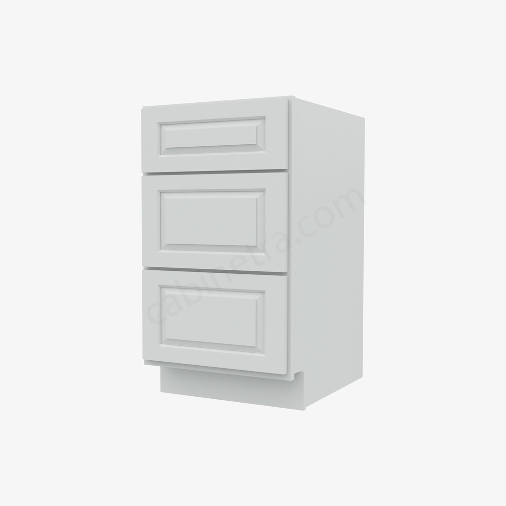 GW-DB18(3) 3 Drawer Pack Base Cabinet | Forevermark Gramercy White