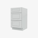 GW-DB18(3) 3 Drawer Pack Base Cabinet | Forevermark Gramercy White