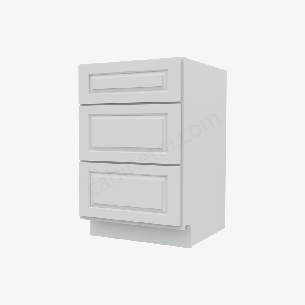 GW-DB21(3) 3 Drawer Pack Base Cabinet | Forevermark Gramercy White