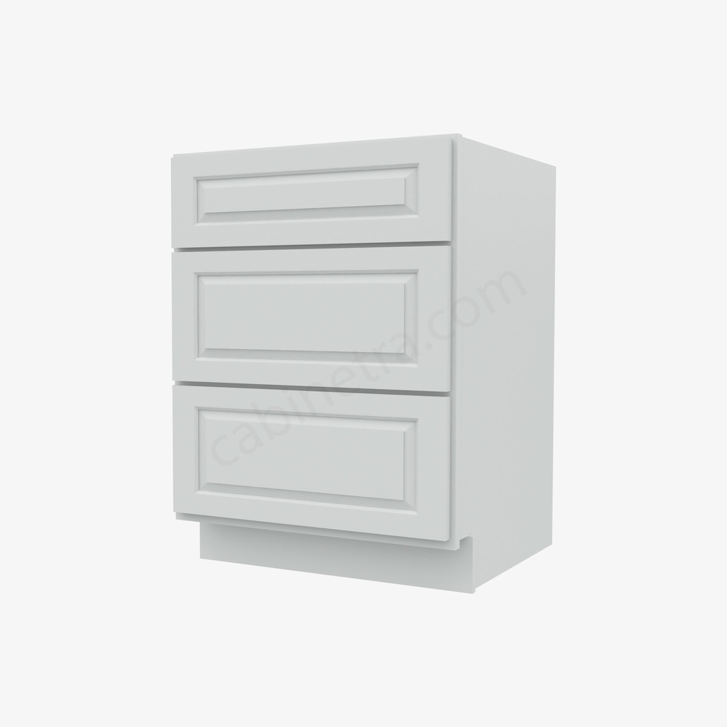 GW-DB24(3) 3 Drawer Pack Base Cabinet | Forevermark Gramercy White