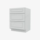 GW-DB24(3) 3 Drawer Pack Base Cabinet | Forevermark Gramercy White