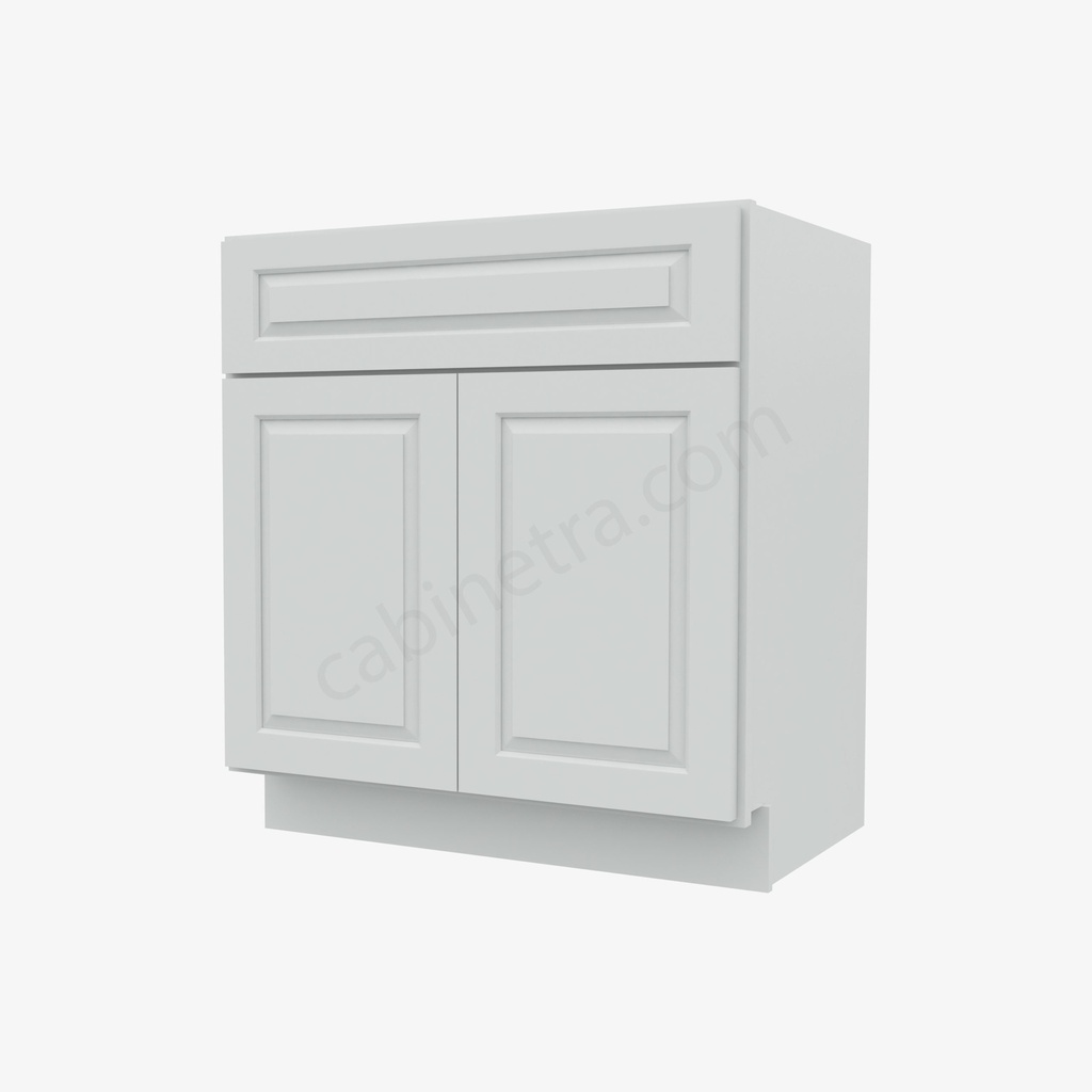 GW-S3021B-34-1/2"" Sink Base Vanity with Drawers | Forevermark Gramercy White