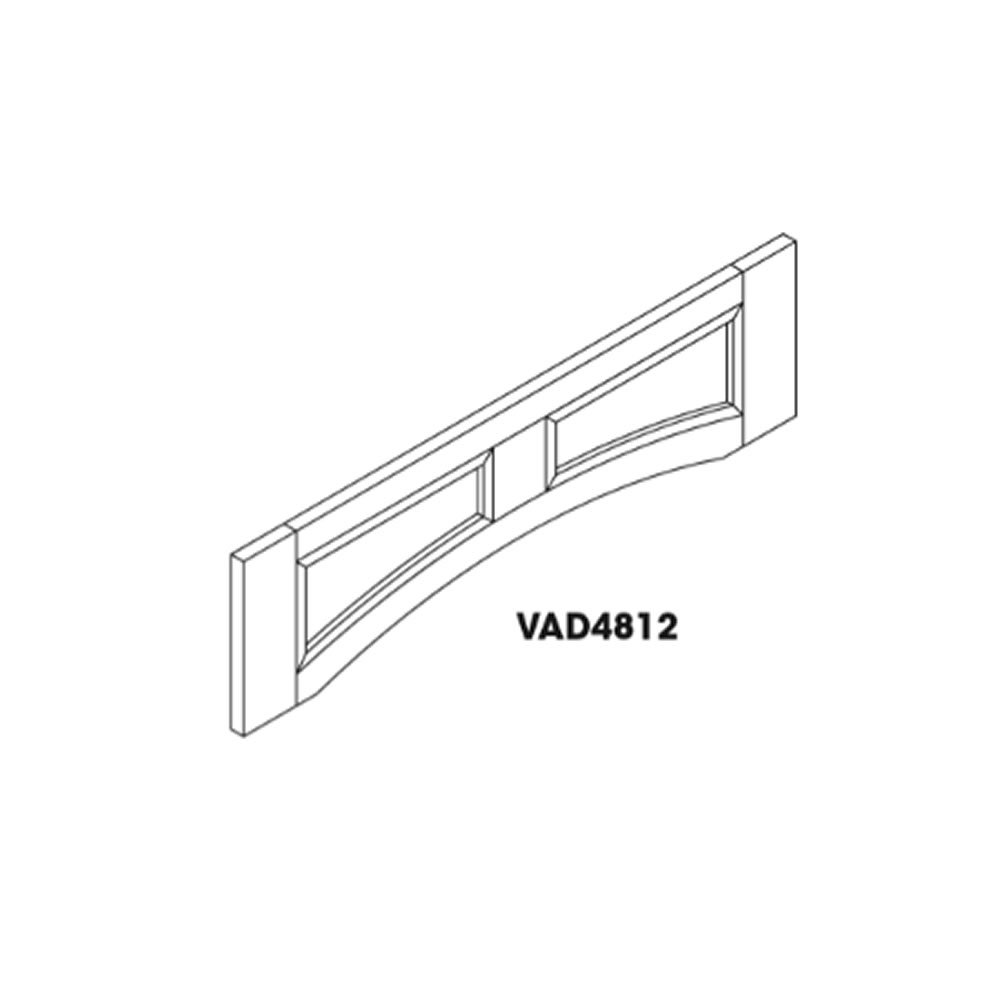 GW-VAD4812 Arch Panel Valance | Forevermark Gramercy White