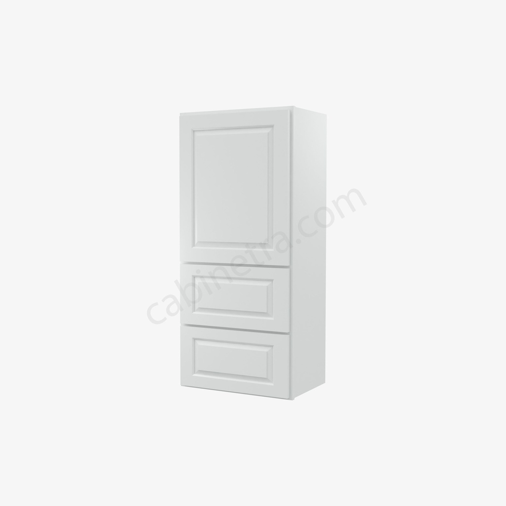 GW-W2D1848 Wall Cabinet With 2 Built-In Drawers | Forevermark Gramercy White