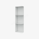 GW-WES536 Wall End Shelf with Open Shelves | Forevermark Gramercy White