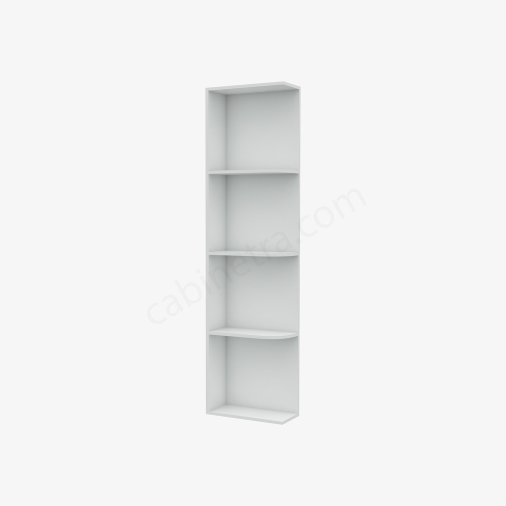GW-WES542 Wall End Shelf with Open Shelves | Forevermark Gramercy White