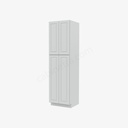 GW-WP2490B Tall Wall Pantry Cabinet with Butt Doors | Forevermark Gramercy White