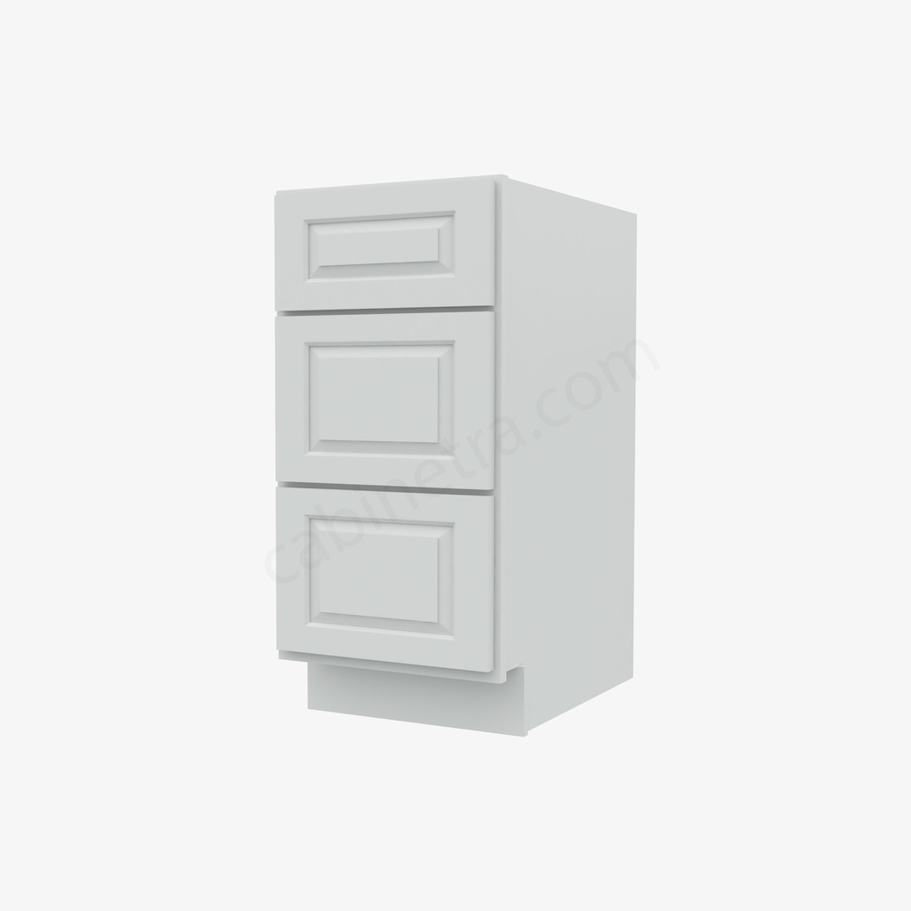 GW-DB15(3) 3 Drawer Pack Base Cabinet | Forevermark Gramercy White