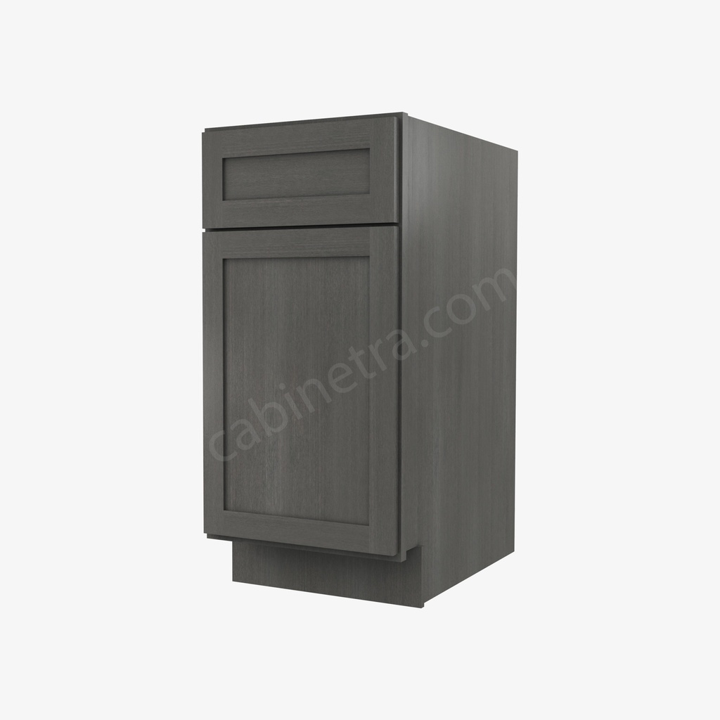 AG-B15 Single Door Base Cabinet | Forevermark Greystone Shaker