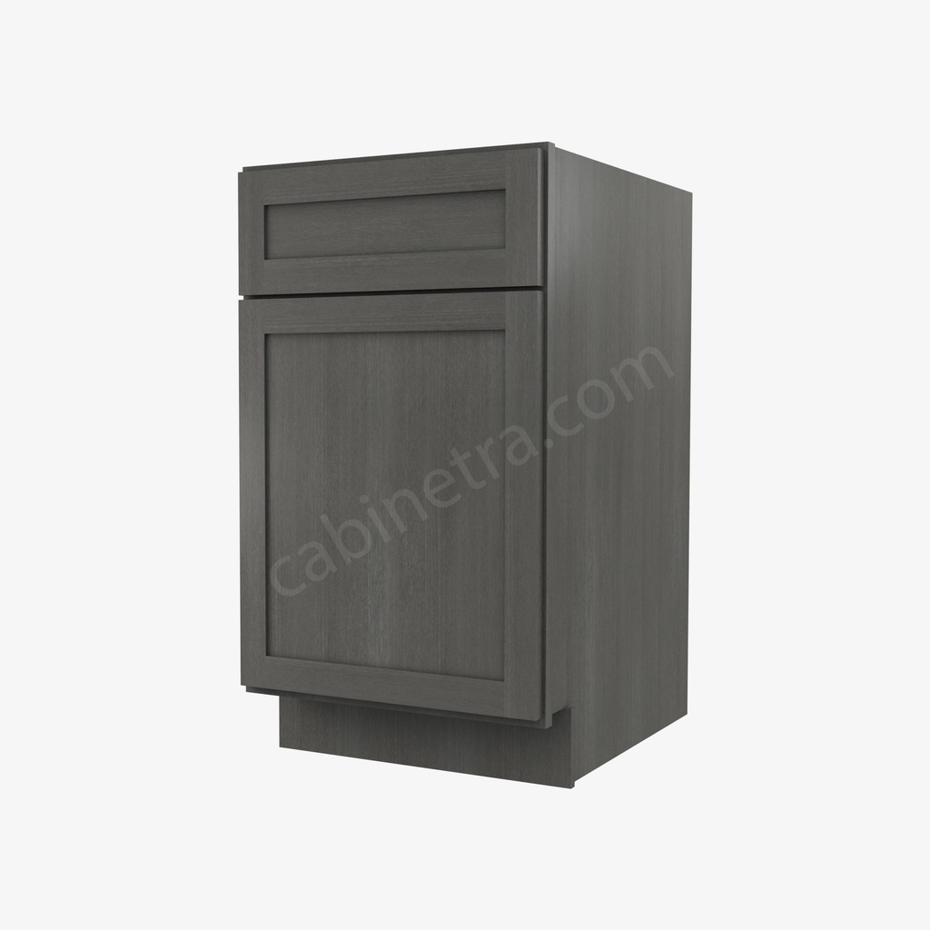 AG-B18 Single Door Base Cabinet | Forevermark Greystone Shaker