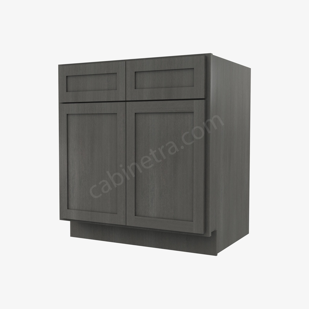 AG-B30B Double Door Base Cabinet | Forevermark Greystone Shaker