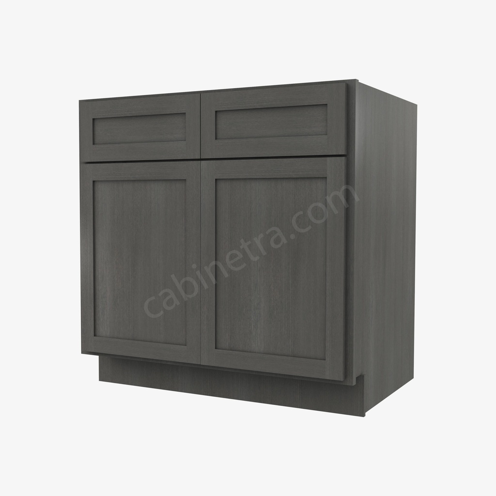 AG-B33B Double Door Base Cabinet | Forevermark Greystone Shaker