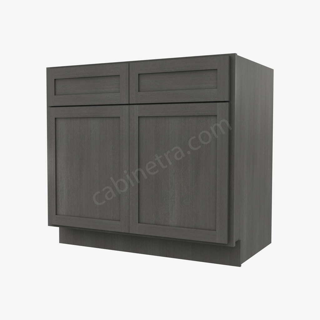 AG-B36B Double Door Base Cabinet | Forevermark Greystone Shaker