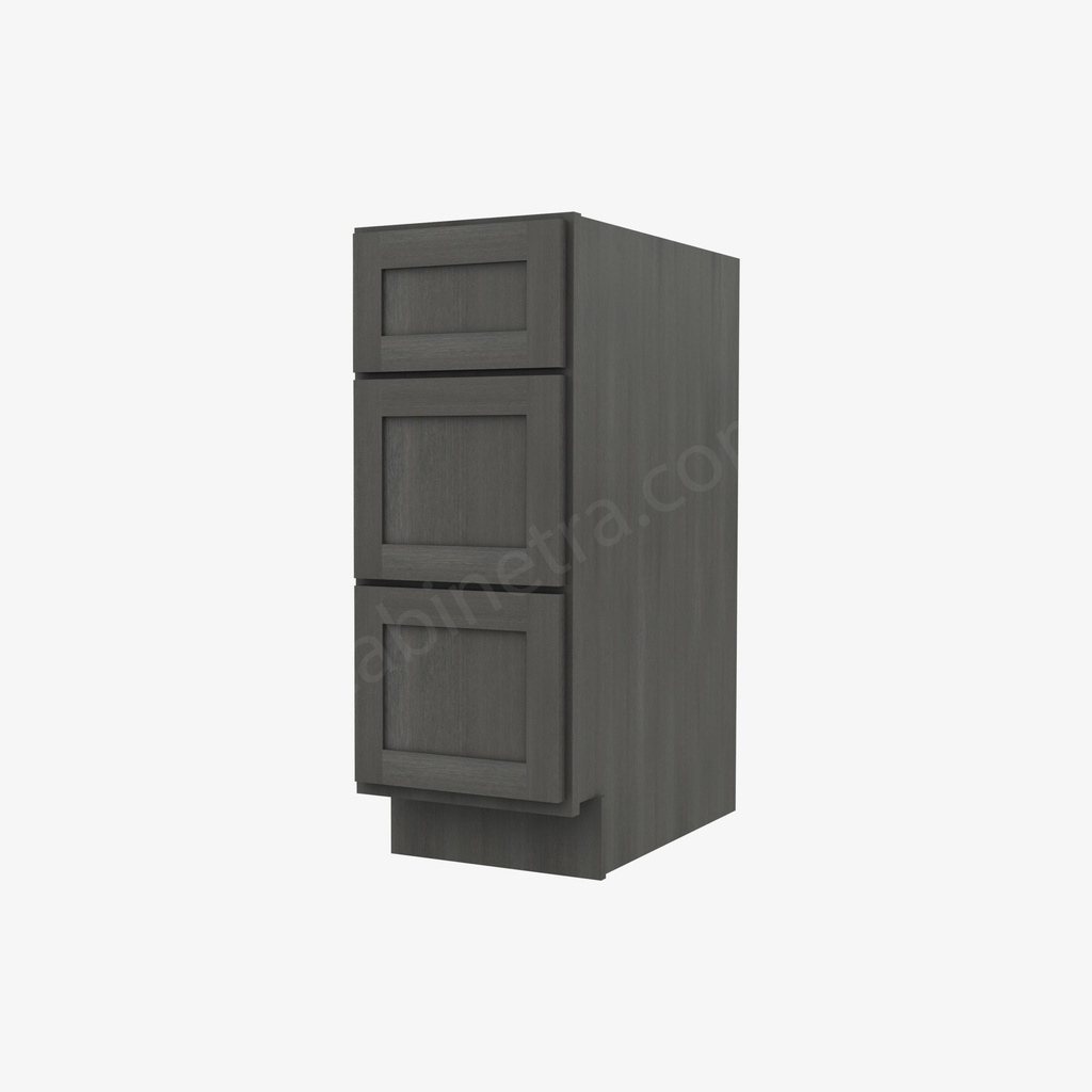 AG-DB12(3) 3 Drawer Pack Base Cabinet | Forevermark Greystone Shaker