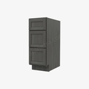 AG-DB12(3) 3 Drawer Pack Base Cabinet | Forevermark Greystone Shaker