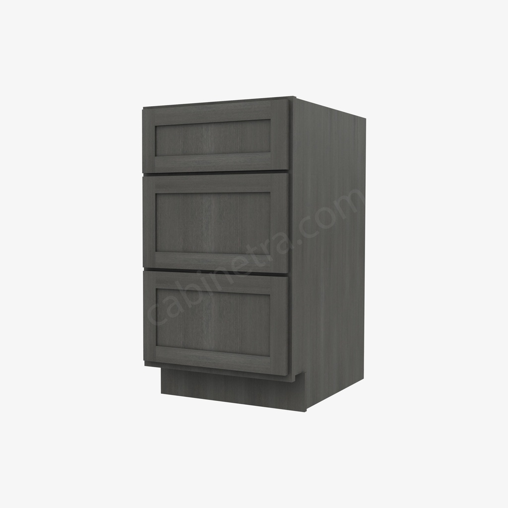 AG-DB18(3) 3 Drawer Pack Base Cabinet | Forevermark Greystone Shaker