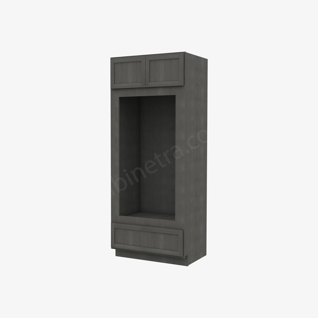 AG-OM3384B Tall Double Oven / Oven Microwave Cabinet | Forevermark Greystone Shaker