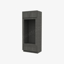 AG-OM3384B Tall Double Oven / Oven Microwave Cabinet | Forevermark Greystone Shaker