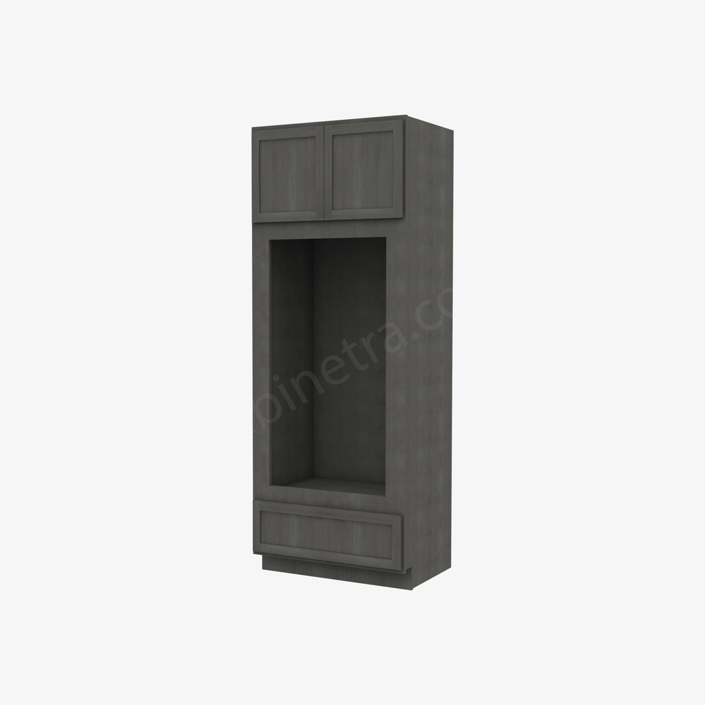 AG-OM3390B Tall Double Oven / Oven Microwave Cabinet | Forevermark Greystone Shaker