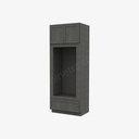 AG-OM3390B Tall Double Oven / Oven Microwave Cabinet | Forevermark Greystone Shaker