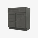 AG-S3021DL-34-1/2"" Combo Vanity with Left Drawer | Forevermark Greystone Shaker