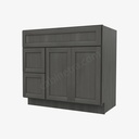 AG-S3621BDL-34-1/2"" Sink Base Combo Vanity with Left Drawer | Forevermark Greystone Shaker