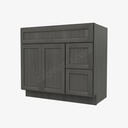 AG-S3621BDR-34-1/2"" Sink Base Combo Vanity with Right Drawer | Forevermark Greystone Shaker