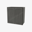 AG-W2424B Double Door Wall Cabinet | Forevermark Greystone Shaker